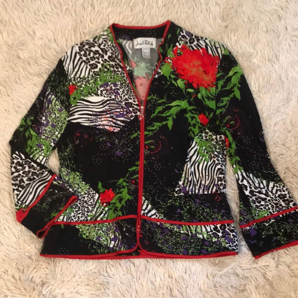 Joseph Ribkoff Jacket Sweater Top Sz 12